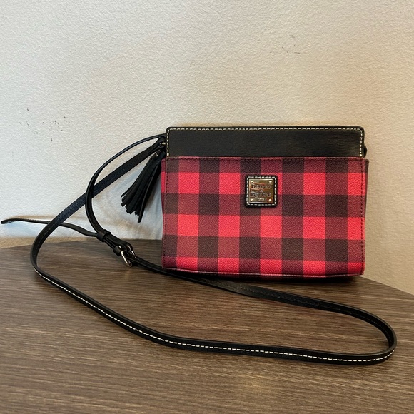 Dooney & Bourke Handbags - Dooney & Bourke Kenzie Buffalo Plaid Leather Crossbody Purse Bag